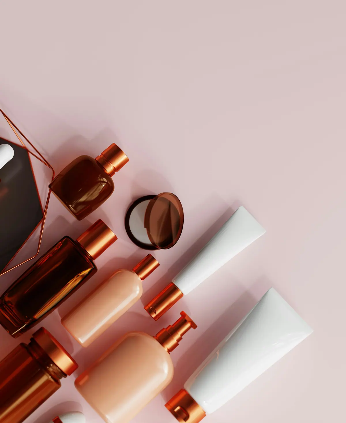 Refined rose-gold facial contour linework representing consultation-led aesthetic treatment enquiries.